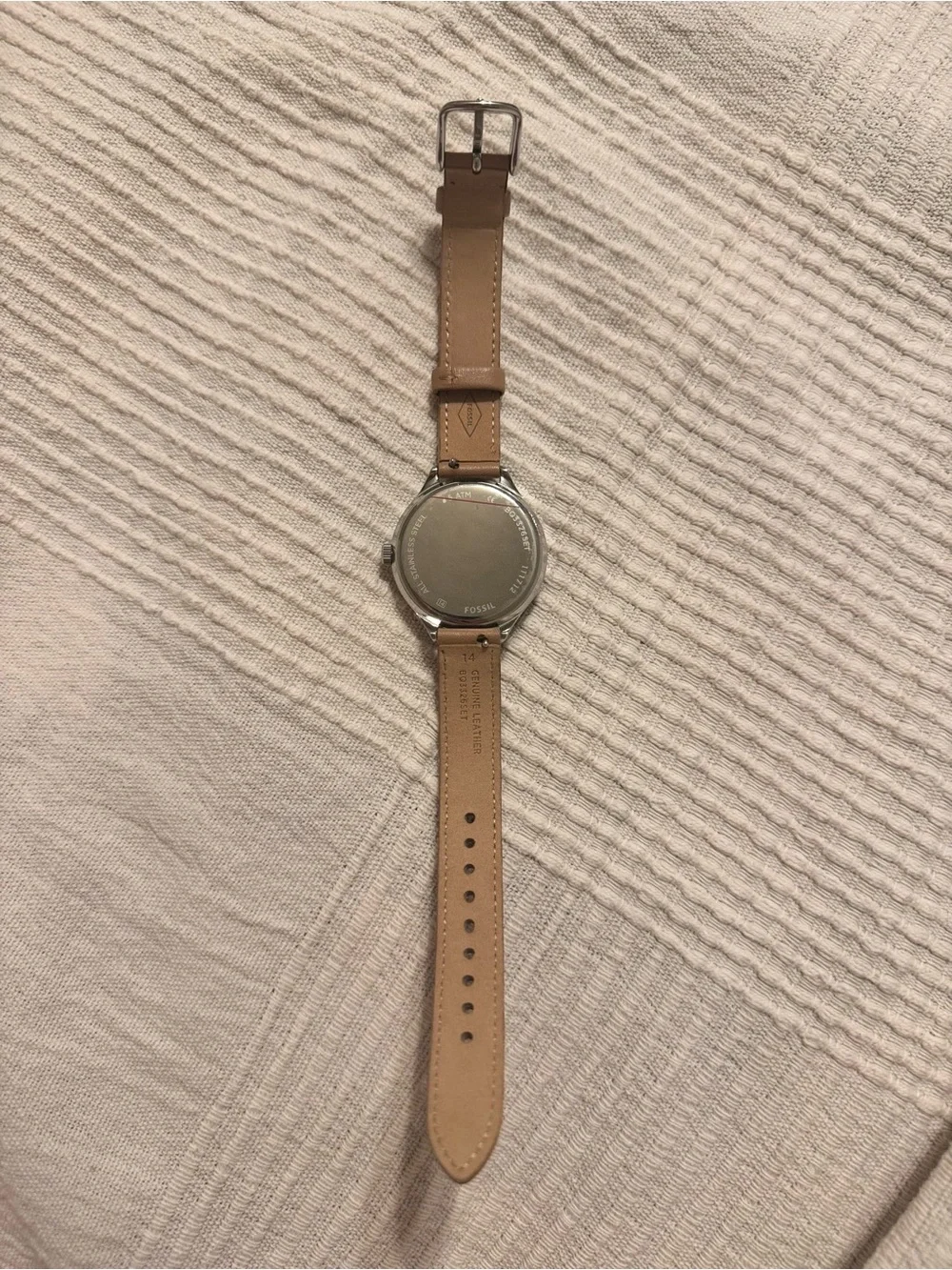 Fossil Women's Tan Leather Strap Watch - Silver Case